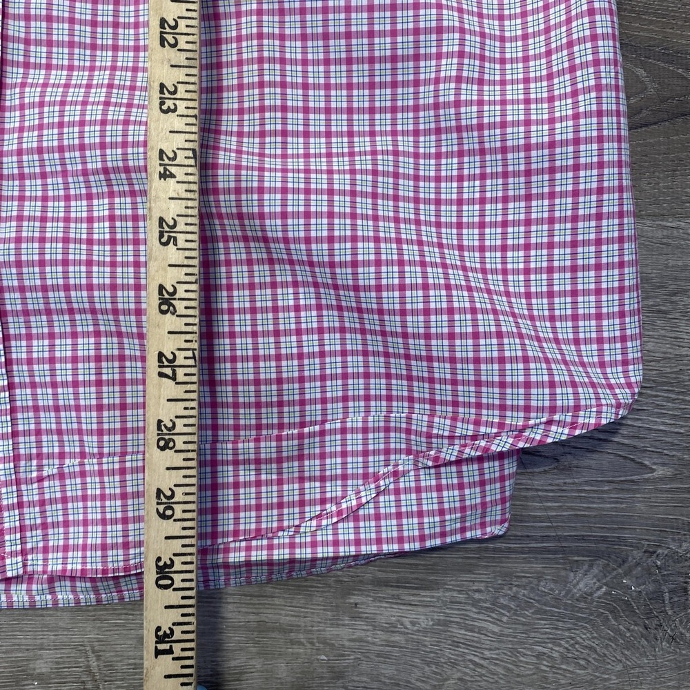Ralph Lauren Shirt Mens XL Pink White Blue Check Button Down Long Sleeve Pony - Picture 5 of 7